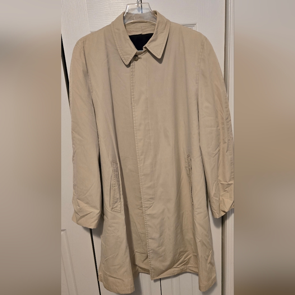EUC Vintage Men's London Fog Classic Tan Alpaca & Mohair Lined Trench Coat